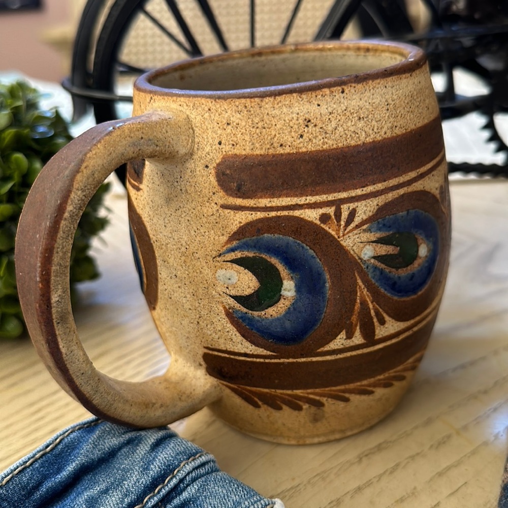 Mexican Pottery Mug. Beautiful Earth Tones